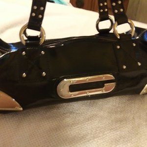 Guess Black faux patent leather